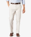 DOCKERS MEN'S SIGNATURE LUX COTTON STRAIGHT FIT CREASED STRETCH KHAKI PANTS