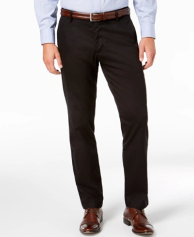 Dockers Men's Signature Lux Cotton Athletic Fit Stretch Khaki Pants In Black
