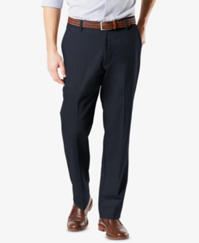 Dockers Men's Signature Lux Cotton Classic Fit Creased Stretch Khaki Pants In  Navy