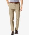 Dockers Men's Comfort Relaxed Pleated Cuffed Fit Khaki Stretch Pants In New British Khaki