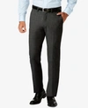 Haggar J.m.  Slim Fit 4-way Stretch Flat Front Dress Pants In Charcoal Heather