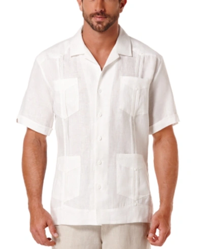 CUBAVERA MEN'S 100% LINEN SHORT SLEEVE 4 POCKET GUAYABERA SHIRT