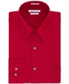 Van Heusen Men's Big & Tall Classic/regular Fit Wrinkle Free Poplin Solid Dress Shirt In Flame