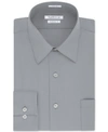 Van Heusen Men's Big & Tall Classic/regular Fit Wrinkle Free Poplin Solid Dress Shirt In Greystone