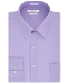Van Heusen Men's Big & Tall Classic/regular Fit Wrinkle Free Poplin Solid Dress Shirt In Lavender