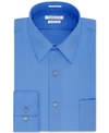 Van Heusen Men's Big & Tall Classic/regular Fit Wrinkle Free Poplin Solid Dress Shirt In Pacifico