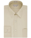 Van Heusen Mens Fitted Spread Collar Dress Shirt In Stone