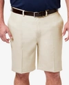 HAGGAR MEN'S BIG & TALL COOL 18 PRO CLASSIC-FIT STRETCH FLAT-FRONT 9.5" SHORTS