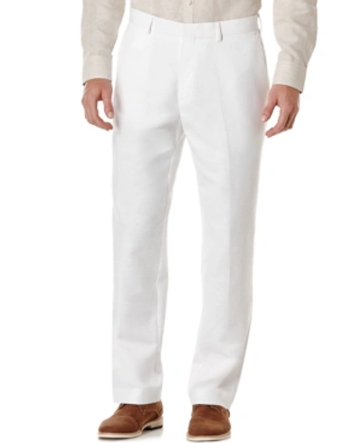Cubavera Flat Front Easy Care Linen Pants In Bright White