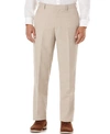 Cubavera Flat Front Easy Care Linen Pants In Khaki