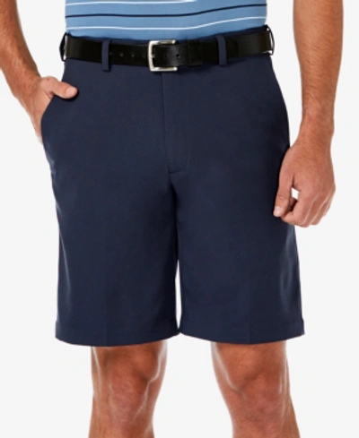 Haggar Men's Cool 18 Pro Flat Front Classic-fit 9.5" Shorts In Blue