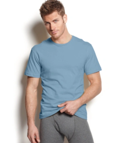 Alfani Men's Crew-neck Undershirt In Ocean Heather