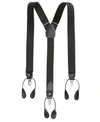 Club Room Men's Herringbone Convertible Suspenders In Black