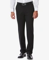 HAGGAR J.M. HAGGAR MEN'S 4 WAY STRETCH SLIM FIT FLAT FRONT SUIT PANT