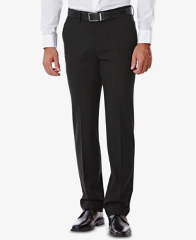 Haggar J.m.  Men's 4 Way Stretch Slim Fit Flat Front Suit Pant In Black