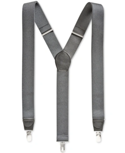 Club Room Men's Solid Suspenders, Created For Macy's In Grey