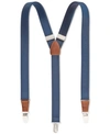 Club Room Men's Solid Suspenders, Created For Macy's" In Navy