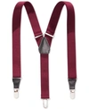 Club Room 25mm Skinny Solid Suspenders, Created For Macy's In Burgundy