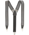 Club Room Men's Diamond Print Suspenders, Created For Macy's In Black