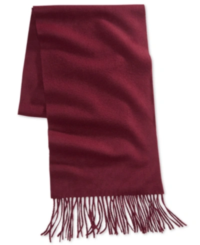 Club Room Men's 100% Cashmere Scarf, Created For Macy's In Burgundy