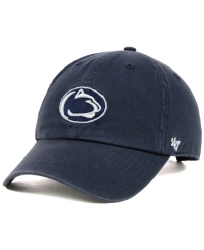 47 Brand Penn State Nittany Lions Ncaa Clean-up Cap In Navy