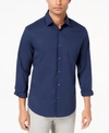 ALFANI MEN'S STRETCH MODERN SOLID SHIRT, CREATED FOR MACY'S