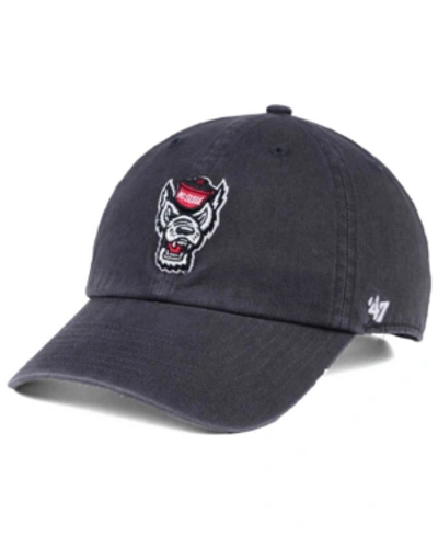 47 Brand North Carolina State Wolfpack Clean Up Cap In Charcoal