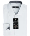 Society Of Threads Men's Slim-fit Non-iron Performance Solid Dress Shirt In Grey