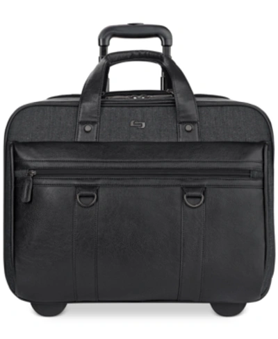 Solo Bradford Rolling Laptop Briefcase In Black