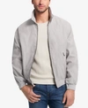 Weatherproof Microfiber Bomber Jacket In Fog