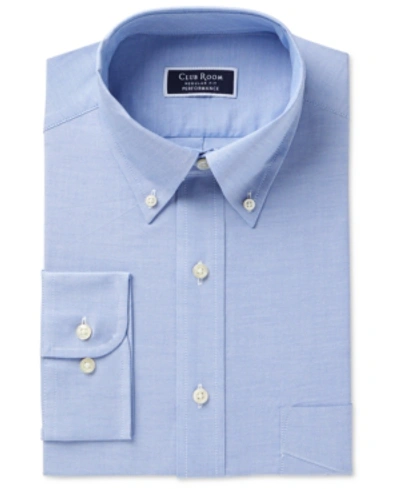 Club Room Men's Regular Fit Cotton Oxford Dress Shirt, Created For Macy's In Light Blue