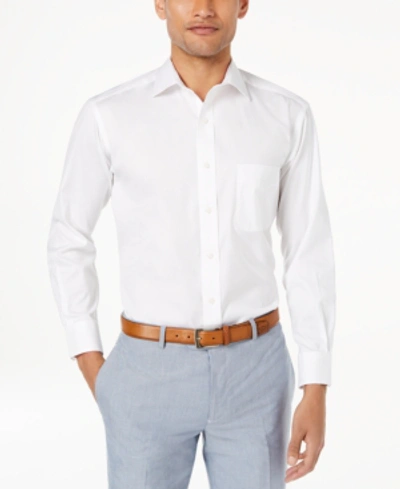Club Room Men's Regular Fit Pinpoint Dress Shirt, Created For Macy's In White