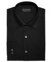 Alfani Men's Regular Fit Travel Ready Solid Dress Shirt, Created For Macy's In Black
