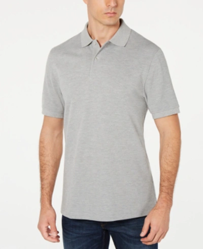 Club Room Men's Classic Fit Performance Stretch Polo, Created For Macy's In Soft Grey Heather