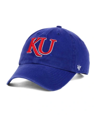 47 Brand Kansas Jayhawks Clean-up Cap In Royalblue