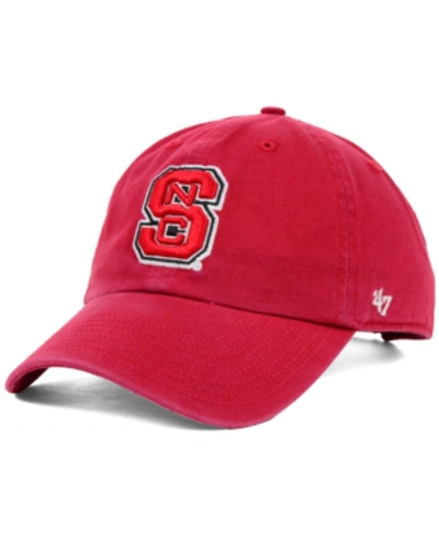 47 Brand North Carolina State Wolfpack Ncaa Clean-up Cap In Red