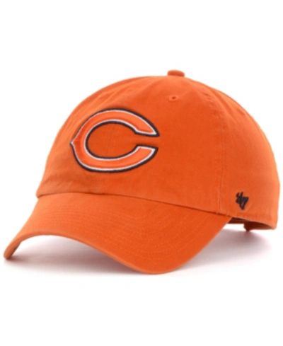 47 Brand Chicago Bears Clean Up Cap In Orange