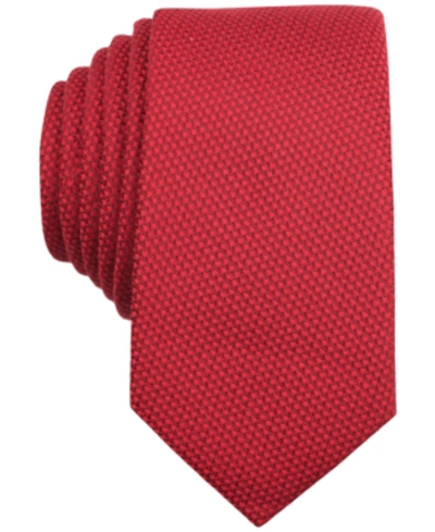 Bar Iii Solid Knit Skinny Tie In Red