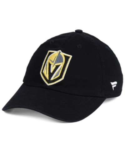 Authentic Nhl Headwear Vegas Golden Knights Fan Relaxed Adjustable Strapback Cap In Black