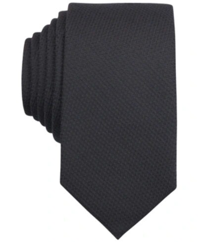 Bar Iii Solid Knit Skinny Tie In Onyx