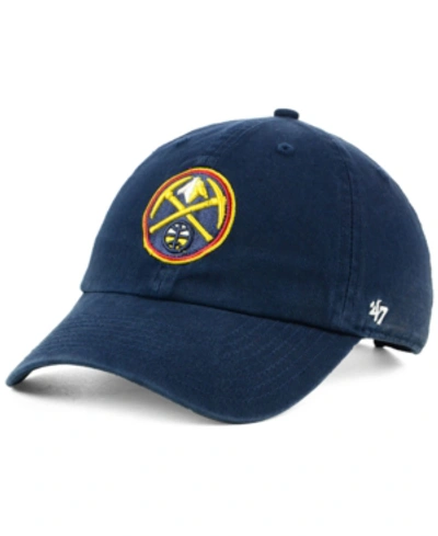 47 Brand Denver Nuggets Clean Up Cap In Navy