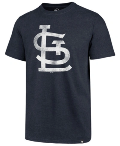 47 Brand Men's St. Louis Cardinals Club Logo T-shirt In Navy/white