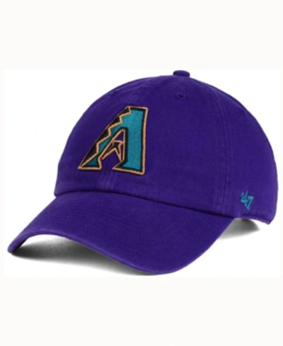47 Brand Arizona Diamondbacks Cooperstown Clean Up Cap In Purple