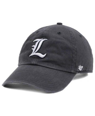 47 Brand Louisville Cardinals Clean Up Cap In Charcoal