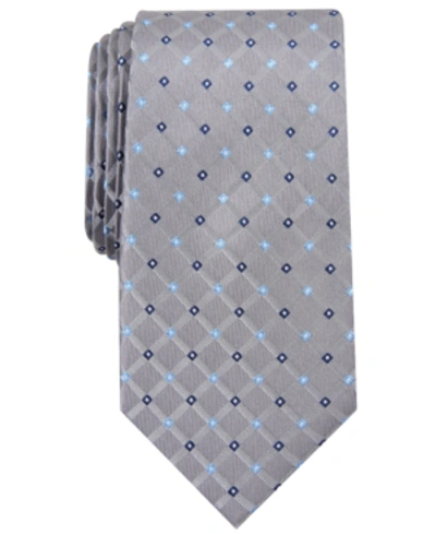 Club Room Men's Linked Neat Tie, Created For Macy's In Grey