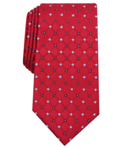 Club Room Men's Linked Neat Tie, Created For Macy's In Red