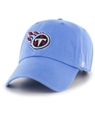 47 Brand Tennessee Titans Clean Up Strapback Cap In Lightblue