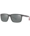 Arnette Sunglasses, An4251 58 Stripe In Matte Grey / Grey Mirror Silver