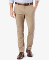 Dockers Men's Signature Lux Cotton Relaxed Fit Pleated Creased Stretch Khaki Pants In Timber Wolf