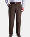 HAGGAR MEN'S BIG & TALL PREMIUM COMFORT STRETCH CLASSIC-FIT SOLID PLEATED DRESS PANTS